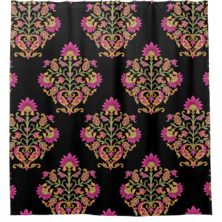 Mughal floral paisley, seamless design. shower curtain