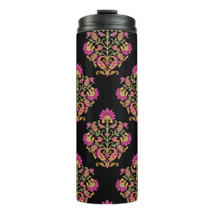 Mughal floral paisley, seamless design. thermal tumbler