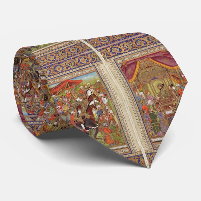 Mughal Indian India Islam Islamic Muslim Boho Art Tie (Rolled)