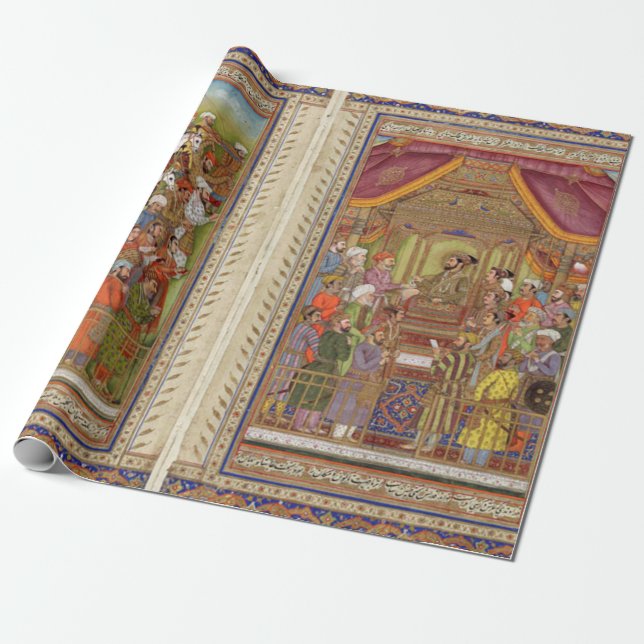 Mughal Indian India Islam Islamic Muslim Boho Art Wrapping Paper (Unrolled)