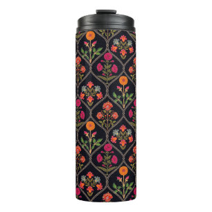 mughal motif Kani Look ornament pattern multi colo Thermal Tumbler