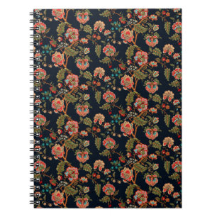 mughal motif ornament pattern multi color backgrou notebook