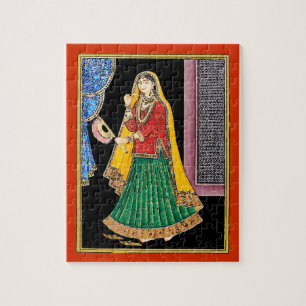 Mughal Woman in many colours Jigsaw Puzzle