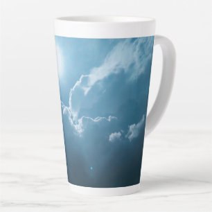 Mugs-Dramatic Sunlight Through Clouds Latte Mug