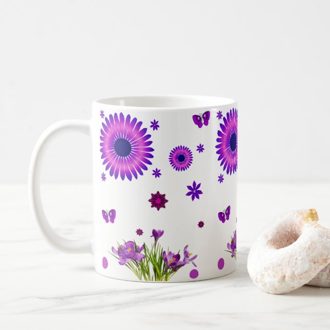 mugs floral (With Donut)