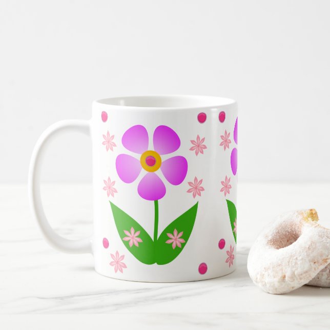 mugs flowers (With Donut)