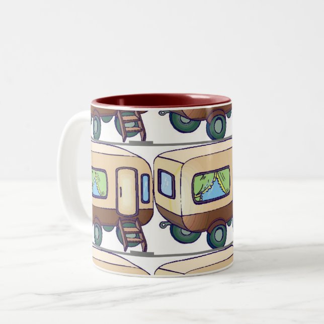 Mugs for coffee caravan camping lovers holiday cup (Front Left)