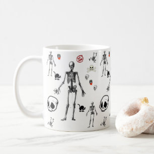 mugs halloween skeletons