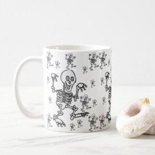 mugs halloween skeletons