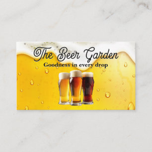Mugs of Foamy Beer   Brew Business Card