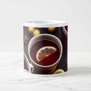 Mugs of mulled wine, hot winter drink