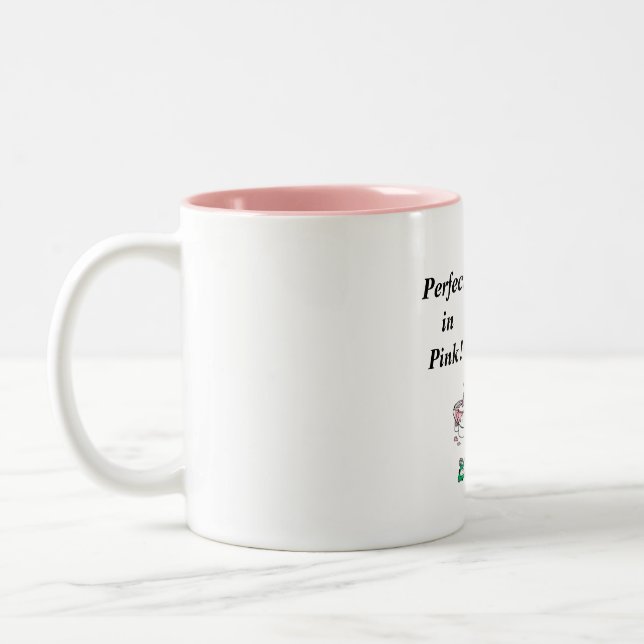 Mugs,  Pink Giraffe Two-Tone Coffee Mug (Left)