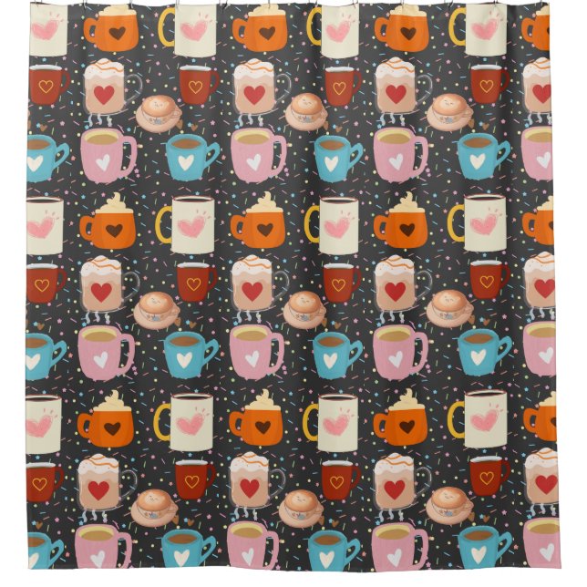 MUGS SHOWER CURTAIN (Front)