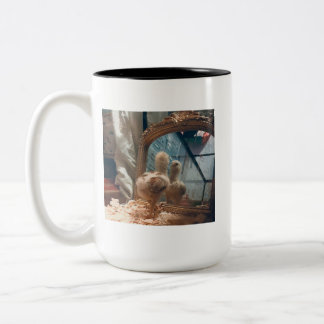 Mugs, Travel Mug, Thermal Tumbler Baby Chick Two-Tone Coffee Mug