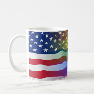 Mugs - USA Flag LGBT Flag
