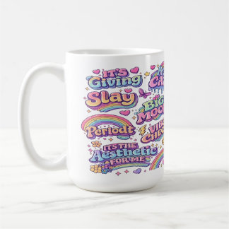 Mugs with trending art.