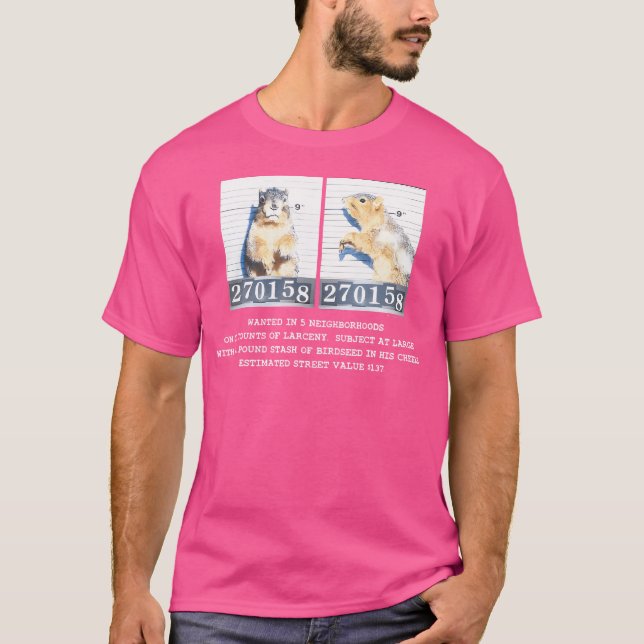 Mugshot Squirrel T-Shirt (Front)