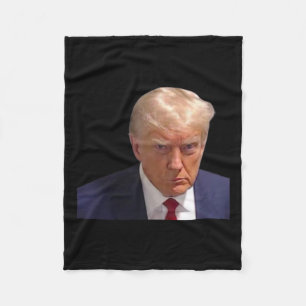 Mugshot Trump 1st Picture Donald Prison Mug Shot C Fleece Blanket