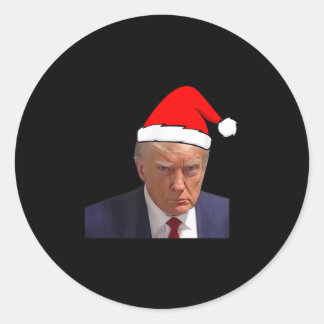 Mugshot Trump Picture - Prison Mug Shot Funny Chri Classic Round Sticker