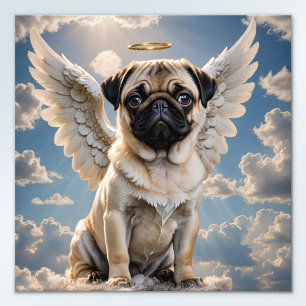 Mugsy the Pug Enters Dog Heaven Photo Print