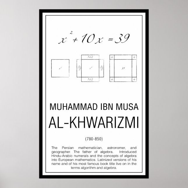 Muhammad Al-Khwarizmi Poster (Front)