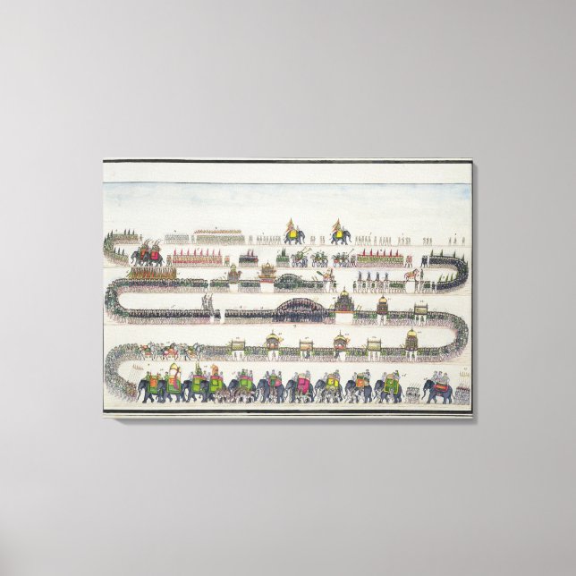 Muharram Ceremony, Faizabad, 1772 from 'The Gentil Canvas Print (Front)