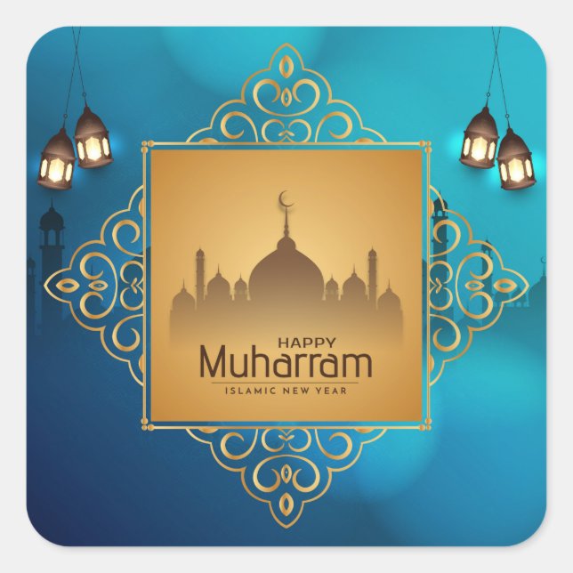 Muharram Islamic new Year Square Sticker (Front)