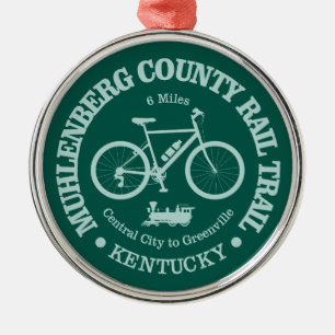 Muhlenberg County Rail Trail (cycling) Metal Tree Decoration