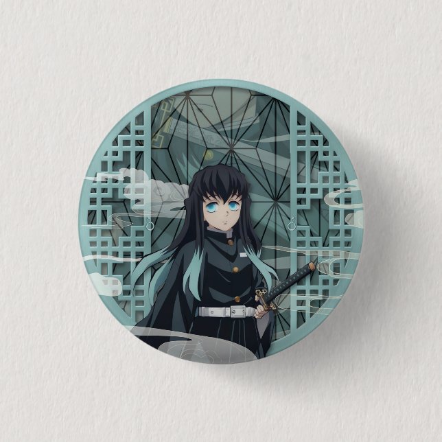 Muichiro Tokito 3 Cm Round Badge (Front)