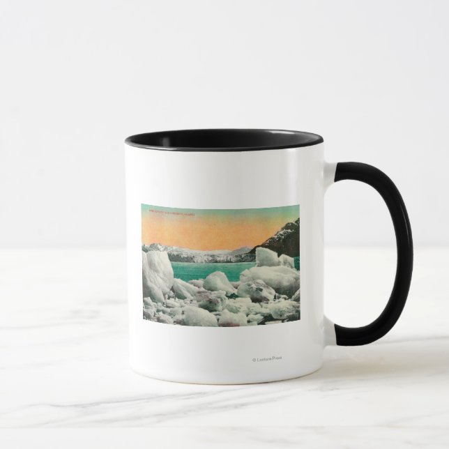 Muir Glacier and Icebergs in Alaska #1State Mug (Right)