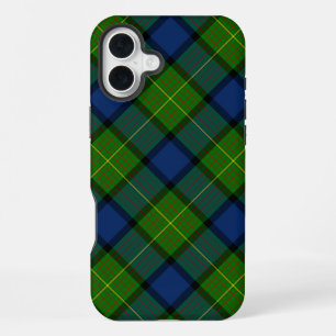 Muir Moore tartan green blue plaid iPhone 16 Plus Case