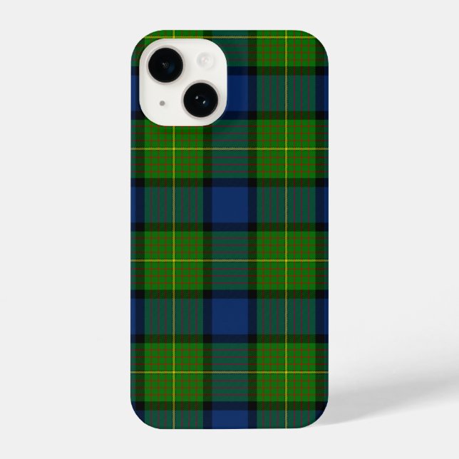 Muir Moore tartan green blue plaid iPhone Case (Back)