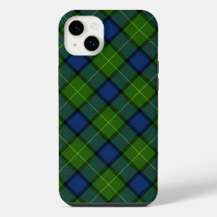Muir Moore tartan green blue plaid iPhone 14 Plus Case