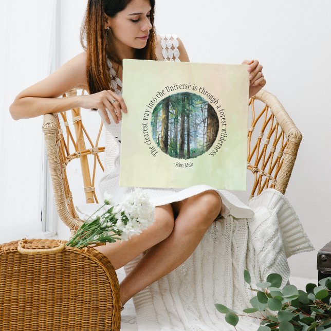 Muir Quote Watercolor Forest   Poster (Creator Uploaded)