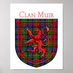Muir Tartan Scottish Plaid Lion Rampant Poster