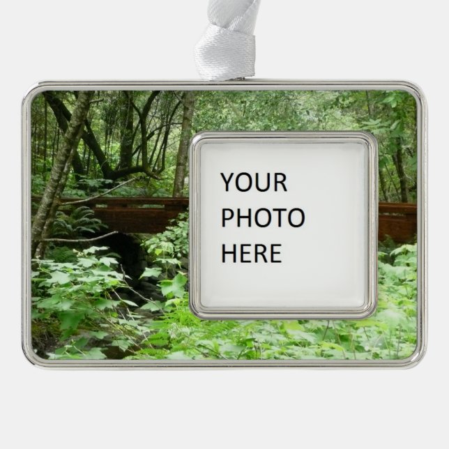 Muir Woods Bridge I Silver Plated Framed Ornament (Front)