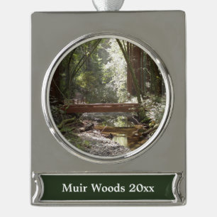 Muir Woods Bridge II Silver Plated Banner Ornament