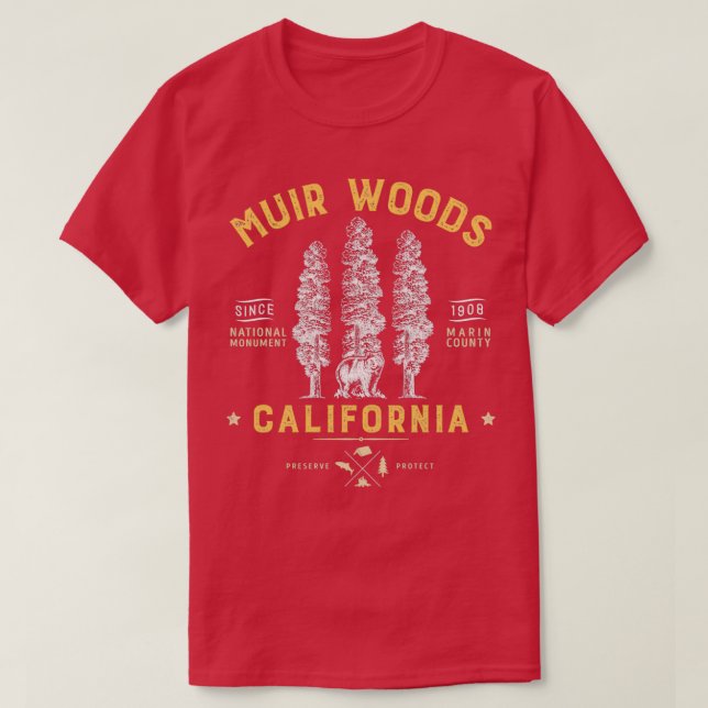 Muir Woods National Monument California Redwood Pa T-Shirt (Design Front)