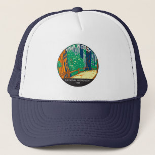 Muir Woods National Monument California Vintage  Trucker Hat