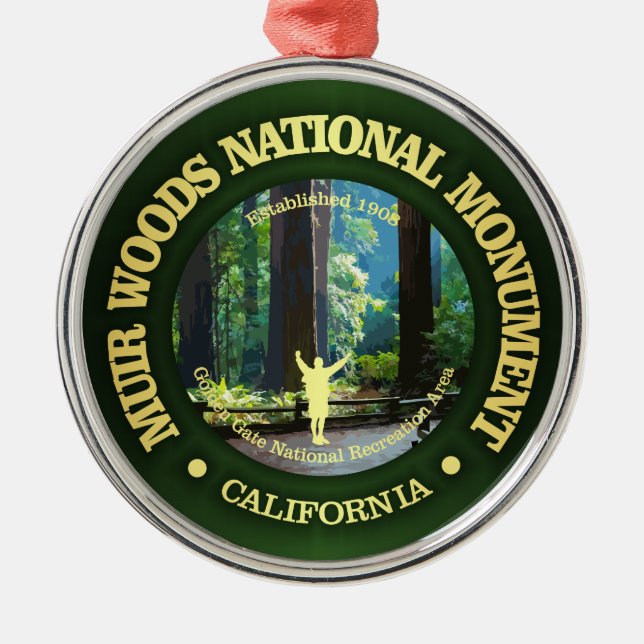 Muir Woods National Monument Metal Tree Decoration (Front)