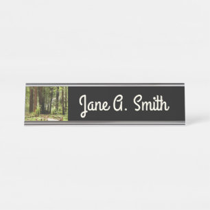 Muir Woods Path I Nature Photography Desk Name Plate