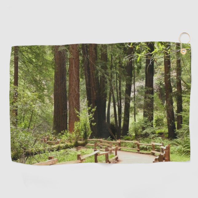 Muir Woods Path I Nature Photography Golf Towel (Horizontal)