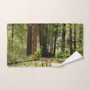 Muir Woods Path I Nature Photography Hand Towel