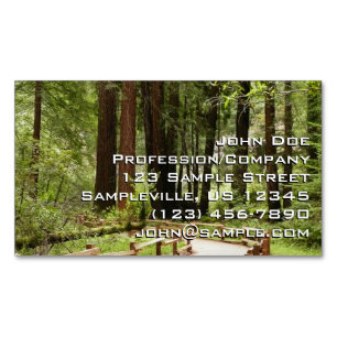 Muir Woods Path I Nature Photography Magnetic Business Card