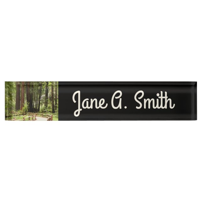 Muir Woods Path I Nature Photography Nameplate (Front)