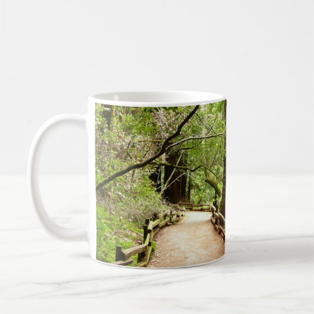 Muir Woods Path II Nature Photography Coffee Mug (Left)