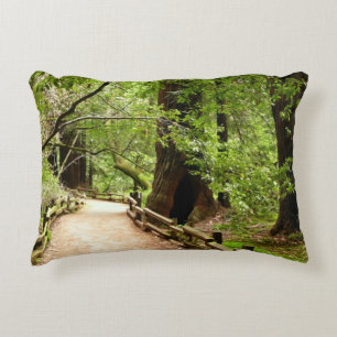 Muir Woods Path II Nature Photography Decorative Cushion