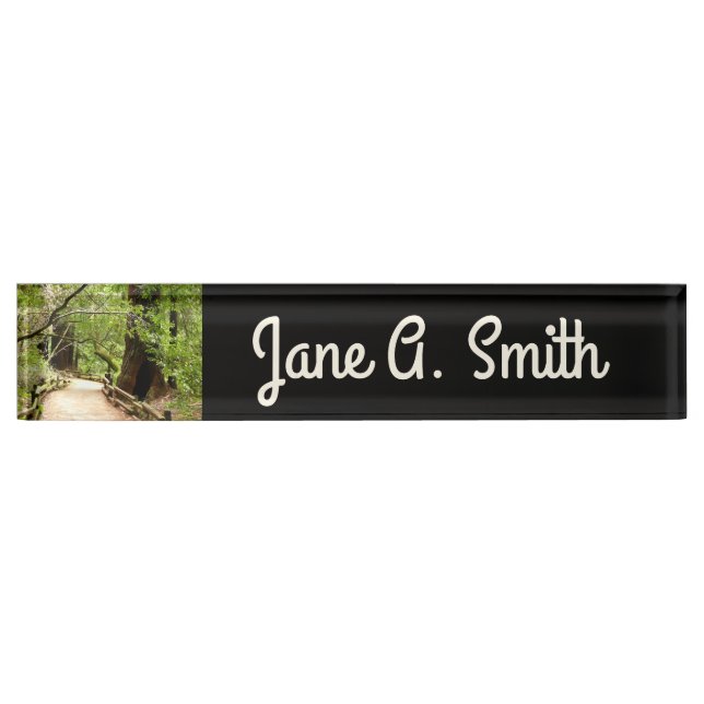 Muir Woods Path II Nature Photography Nameplate (Front)