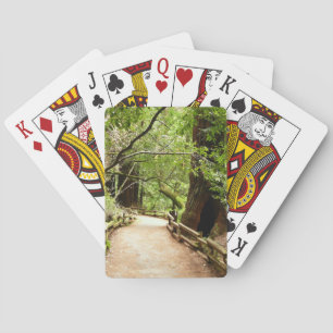 Muir Woods Path II Nature Photography Playing Cards