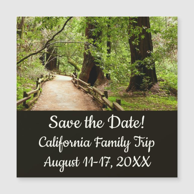 Muir Woods Path II Nature Save the Date (Front)